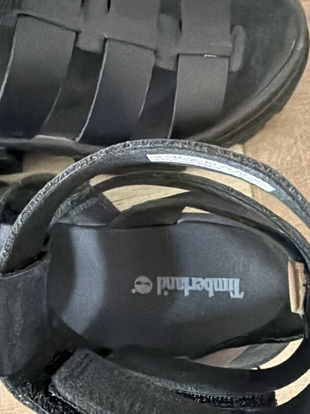 Timberland Black Chunky Gladiator Sandals for Women